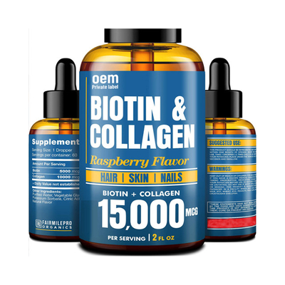 Flüssiges Biotin-mündlichkollagen Soems für Haar-Wachstums-und Haut-Gesundheits-Tropfen flüssiges Kollagen und Biotin