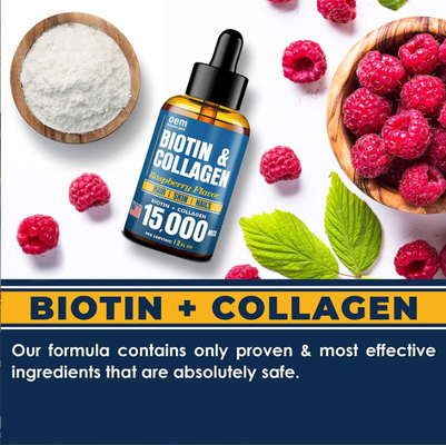 Flüssiges Biotin-mündlichkollagen Soems für Haar-Wachstums-und Haut-Gesundheits-Tropfen flüssiges Kollagen und Biotin
