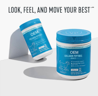 Soem-Versorgungs-Kollagen-Peptide pulverisieren mit Hyaluronsäure und Vitamin C Unflavored 20 Unze 10 Unze