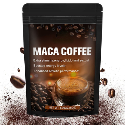 OEM Private Label 50g Bio-Maca-Wurzelextrakt-Pulver Energie-Maca-Kaffee für Männer