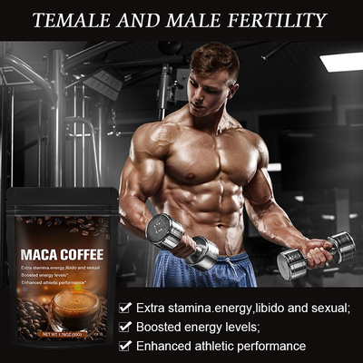 OEM Private Label 50g Bio-Maca-Wurzelextrakt-Pulver Energie-Maca-Kaffee für Männer
