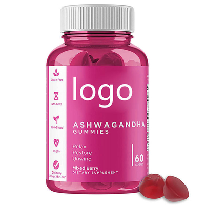 Des Kapselstrengen vegetariers ashwagandha Soems organische Großhandelsgummies ashwagandha
