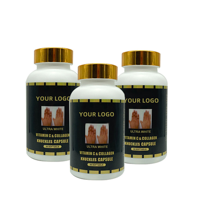 OEM Ultra White Vitamin C &amp; Collagen Knöchelkapseln 60 Softgel zur Entfernung dunkler Knöchel und Ellenbogen