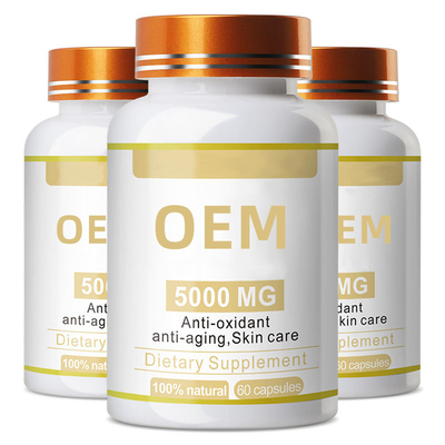 Soemmultivitamins und -nahrung ergänzen 10000mg Kapsel-Glutathions-Pillen des Vitamin-E Softgel enthäuten das Weiß werden der Kapsel