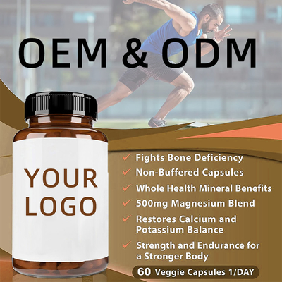 Soem-Magnesium Glycinate kapselt Magnesiumcitrat-Oxid-Unterstützung des strengen Vegetariers für Schlaf-Magnesium L-Threonatekapseln ein
