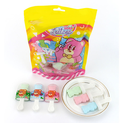 Eingesackter gepresster Süßigkeiten-Teddybär-Lutscher / Bärentablette-Lutscher-Süßigkeit OEM