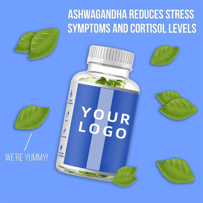 OEM-Nahrungsergänzungsmittel für Männer, Ashwagandha Plus, Magnesium-Gummi, Vitamin-Gummi