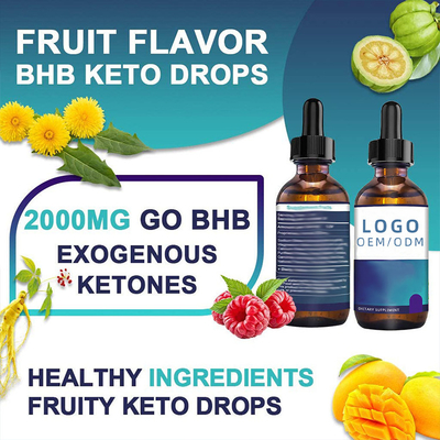 30 ml Biotin-Kollagen-Tropfen zur Gewichtsreduktion, BHB-Keto-Tropfen, OEM-Ölsamen-Kräuterextrakt, ätherisches Öl