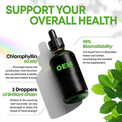 Glutenfreie Biotin-Kollagen-Tropfen OEM ODM Chlorophyll-Flüssigkeitstropfen